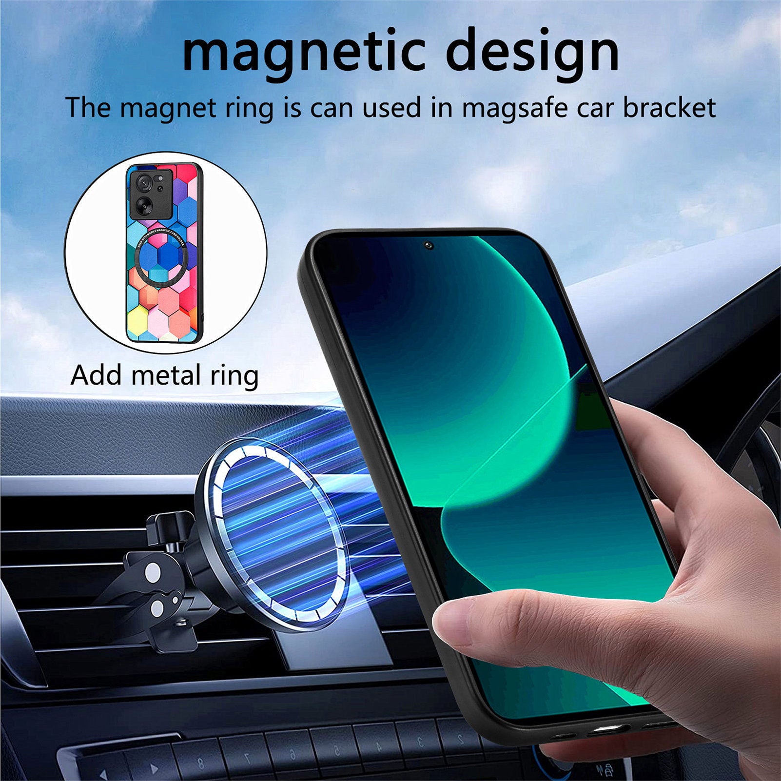 P1 For Xiaomi 13T / 13T Pro / Redmi K60 Ultra Case PU+TPU+PC Pattern Printing Magnetic Ring Phone Cover P1 For Xiaomi 13T / 13T Pro / Redmi K60 Ultra Case PU+TPU+PC Pattern Printing Magnetic Ring Phone Cover